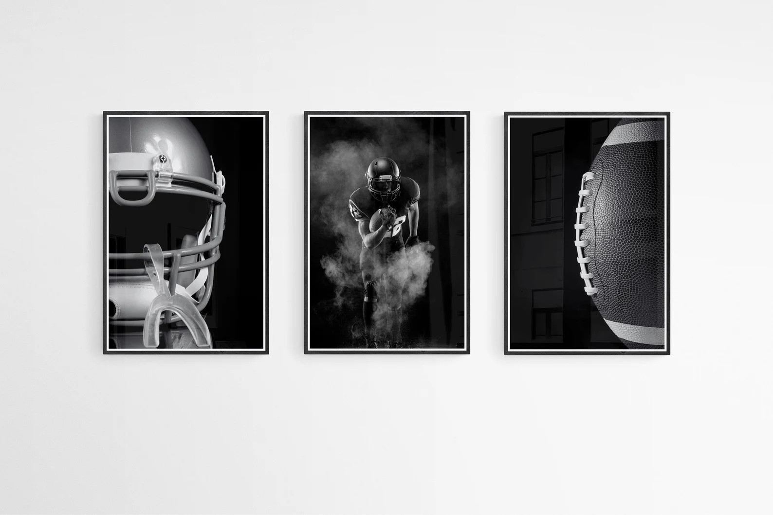 Teen Boy Room Decor, Best Boyfriend Gift, 3 Piece Football Wall Art, Kids Desk Decor, Teen Boy Wa... | Etsy (US)