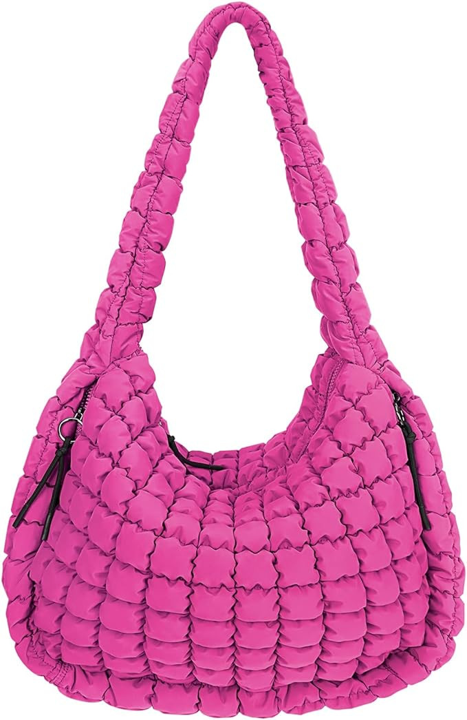 Juoxeepy Quilted Tote Bag Large Carryall Puffer Shoulder Bag Lightweight Padding Hobo Bag | Amazon (US)