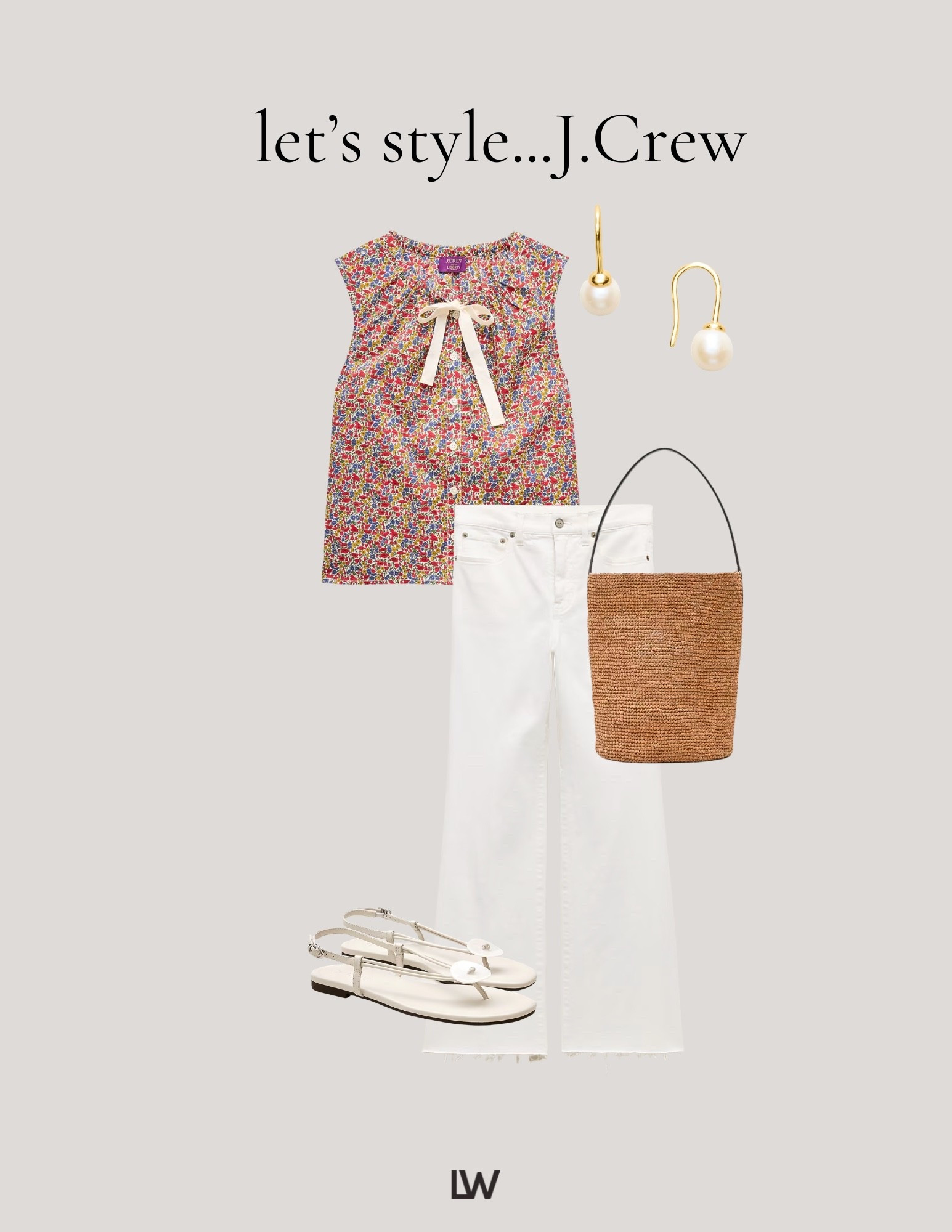 Liberty pattern and fave white jeans! Size 26!