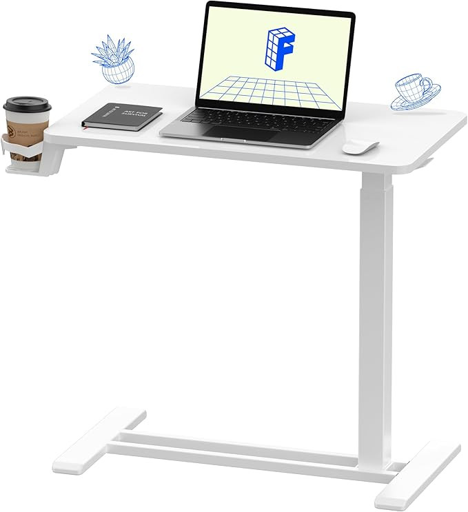 FLEXISPOT Medical Adjustable Overbed Bedside Table with Wheels Pneumatic Mobile Standing Desk Lap... | Amazon (US)