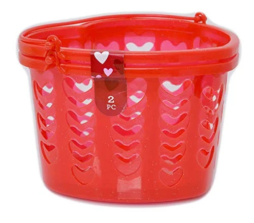 Greenbrier Love Gift Basket with Handle 2pack Red for Valentines Day Or Just Because Heart 5.5"x5... | Walmart (US)