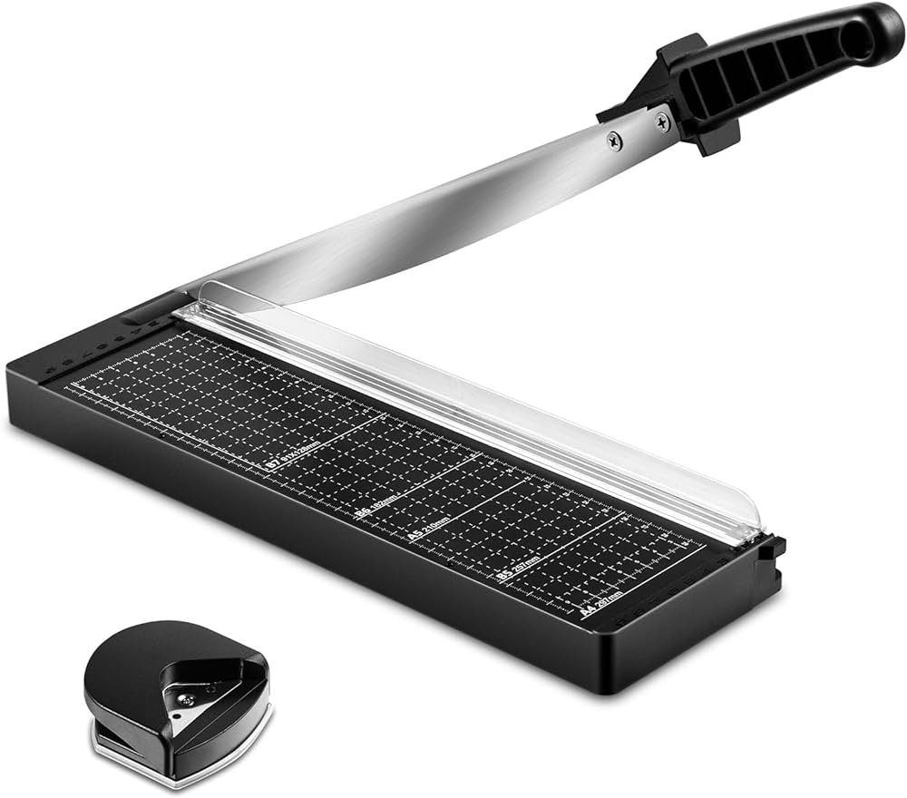 MAKEASY Paper Cutter 12 Inch, 8 Sheet Capacity, Heavy Duty Paper Cutter for Cardstock, Guillotine... | Amazon (US)