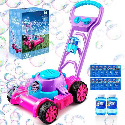 Joyfy Bubble Lawn Mower Toddler Toys, 15 Pcs Bubble Machine Summer Outdoor Toys Games for Toddlers Preschool Kid Boys Girls Birthday Easter Gifts-Pink | Target