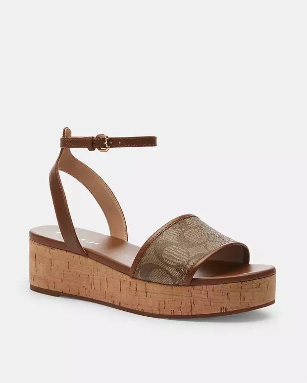 Tullie Sandal In Signature Jacquard | Coach Outlet