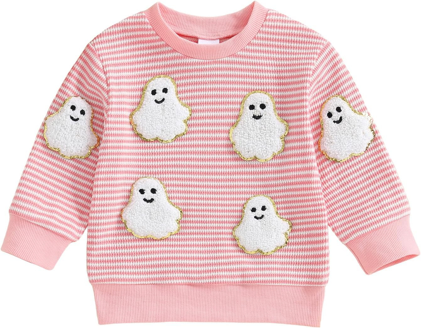 Toddler Baby Boy Girl Halloween Sweatshirt Long Sleeve Letter Print Shirt Pullover Sweater Top Fall Winter Clothes | Amazon (US)