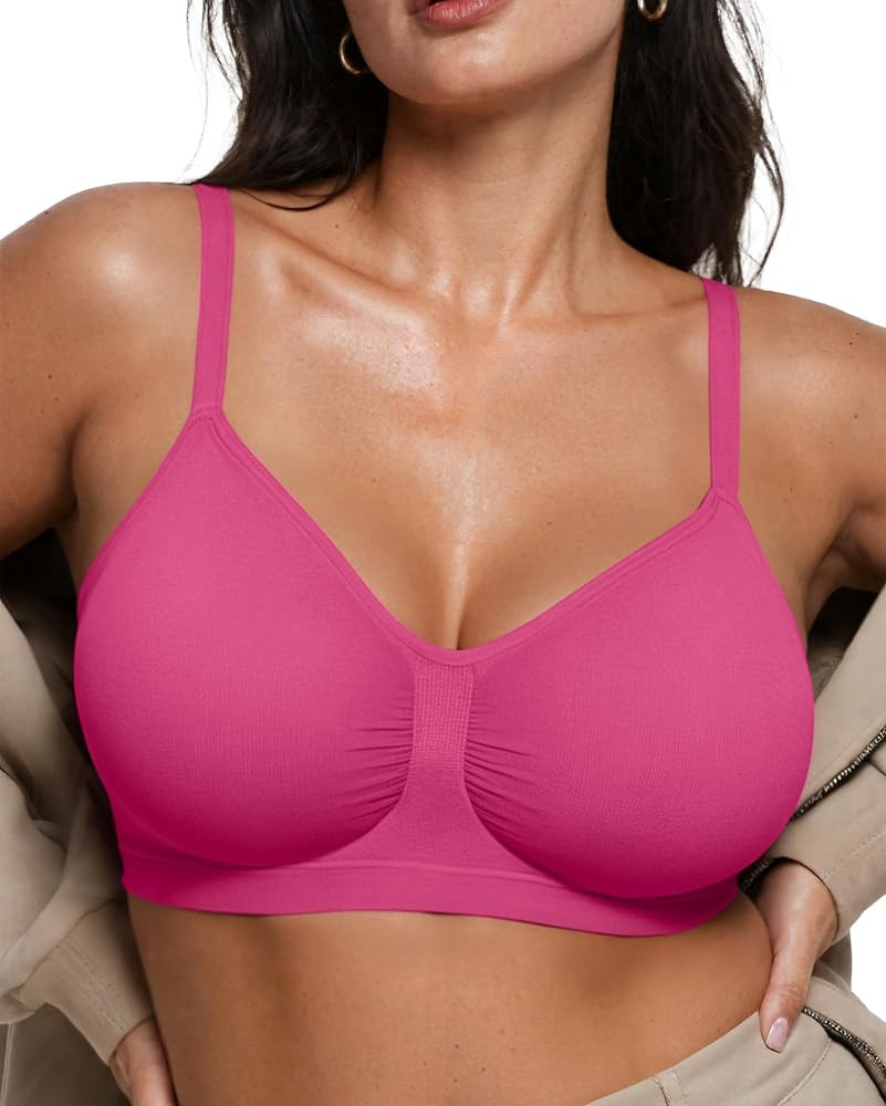 OEAK Bralettes para mujer sin relleno, cómodos sujetadores sin varillas, sin costuras, brasier s... | Amazon (US)