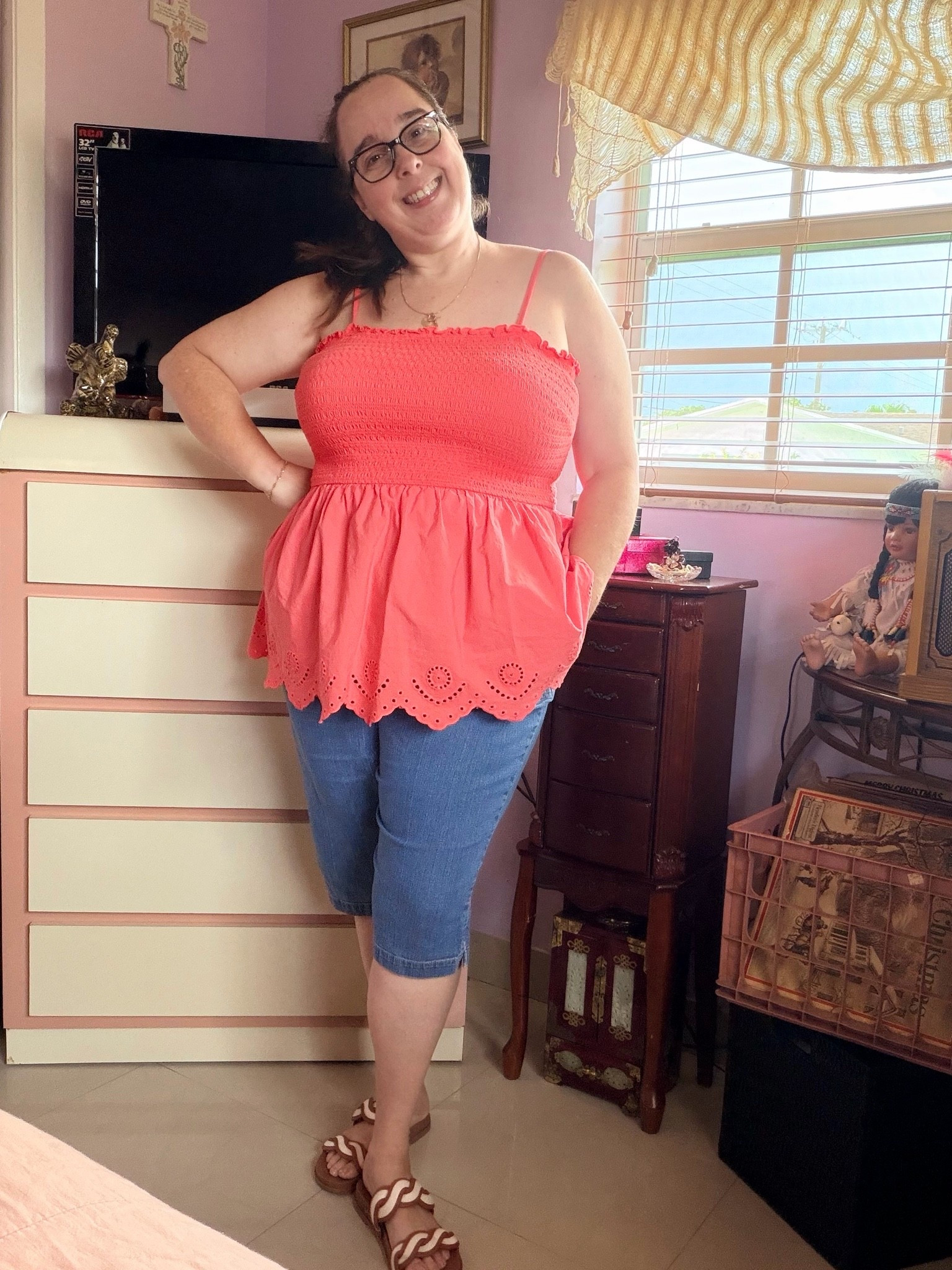 SUNDAY OOTD—CUTE, COMFY, HAIR UP & NO MAKEUP. 💕

Today I wanted to look cute, but I’m also in full relaxed mode… and that means hair up & no makeup! 😂 Honestly, sometimes the best accessory is just feeling comfortable in your own skin.

I paired my favorite oldie-but-goodie pants from my closet with a top I believe is still available from Lane Bryant. I’ll link a similar pair of pants since mine are definitely a closet classic! 😉

Save this casual plus size outfit for inspiration and check the links for the pieces you can still shop. ✨

#ltkmidsize

#LTKootd #LTKOver40 #LTKPlusSize