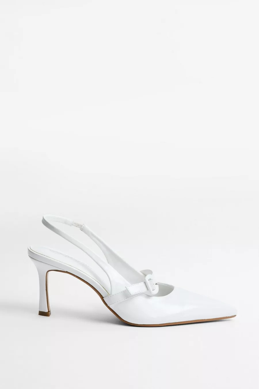 Faux Leather Sling Back Pointed Court Heels | Nasty Gal US