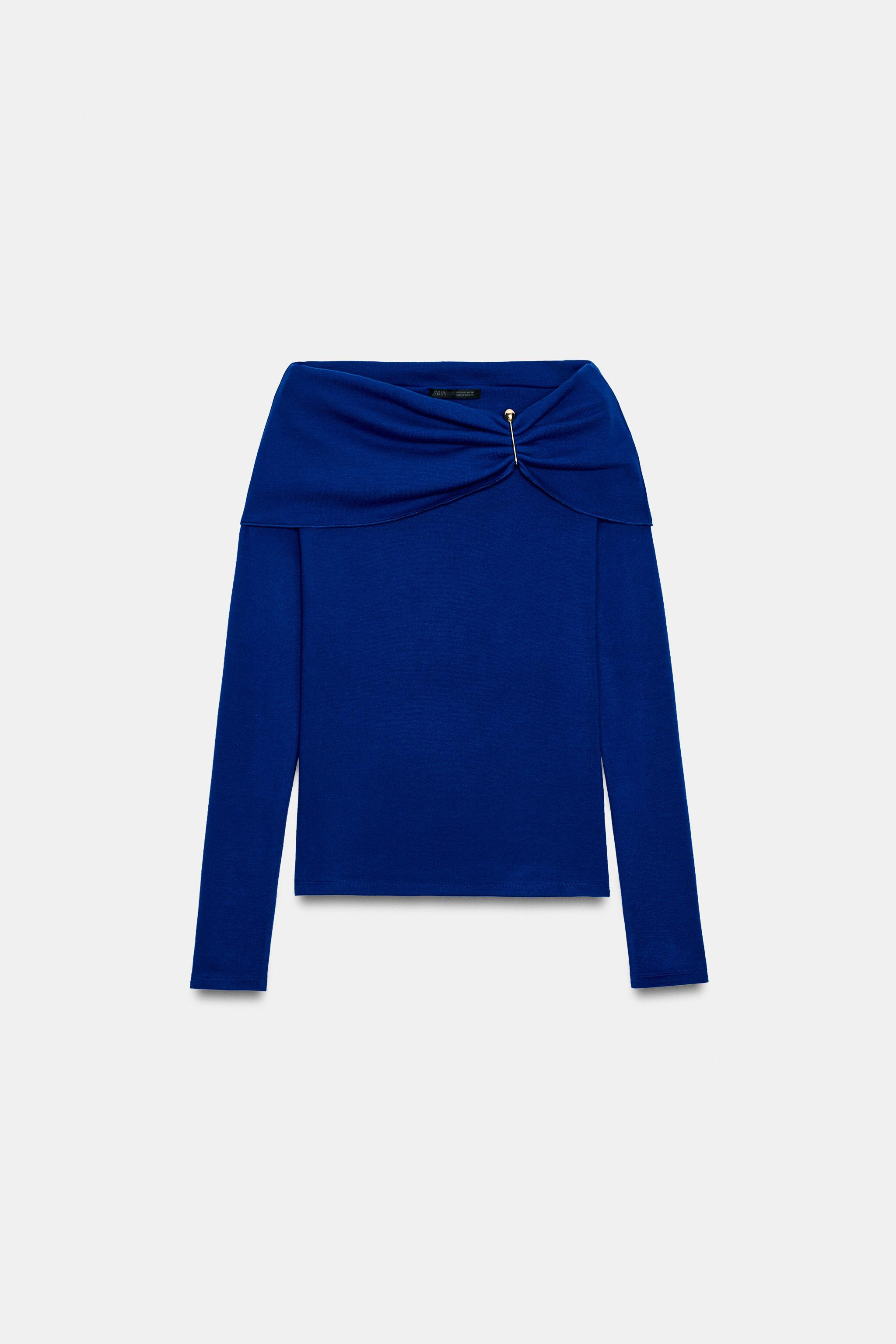 OFF-THE-SHOULDER TOP WITH APPLIQUÉ | Zara US