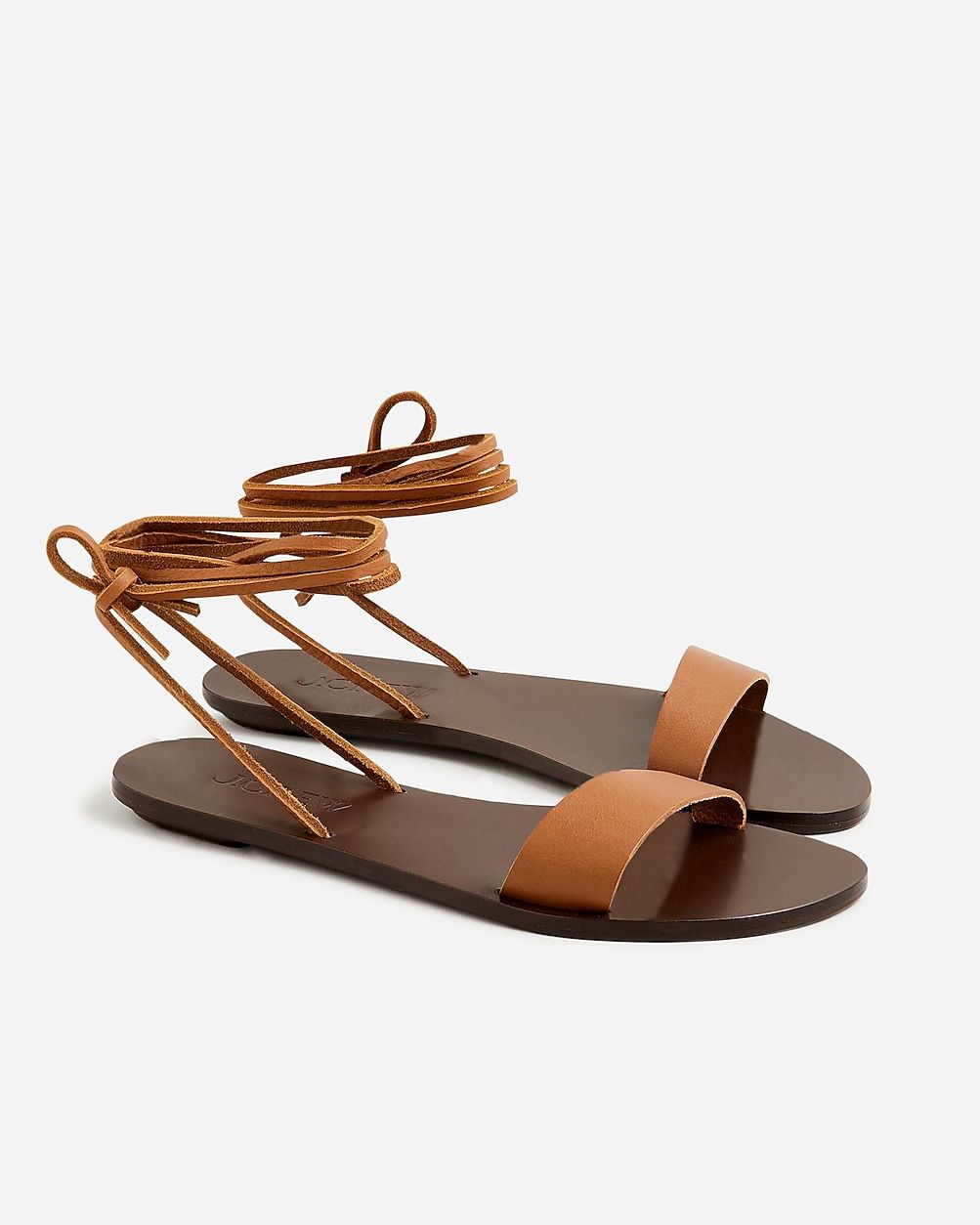 Made-in-Italy lace-up sandals in leather | J.Crew US