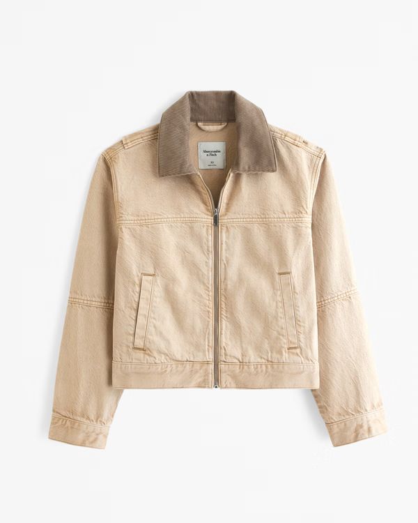 Women's Denim Workwear Jacket | Women's New Arrivals | Abercrombie.com | Abercrombie & Fitch (US)