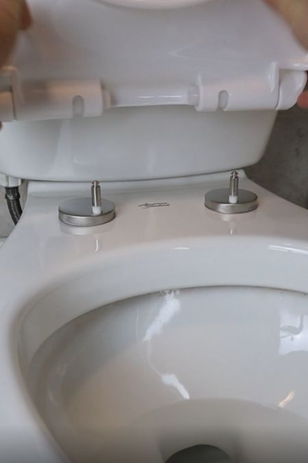 This toilet seat can be easily removed at the click of a button for cleaning your toilet!

#LTKhome #LTKfamily #LTKunder100