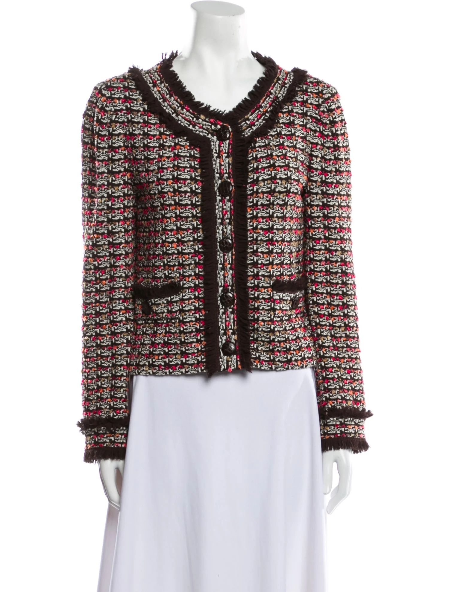 Tweed Pattern Evening Jacket | The RealReal