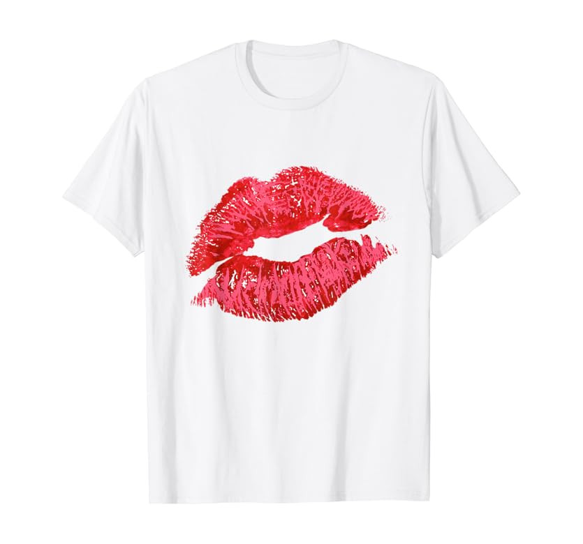 Sexy Lips Red Lipstick Kiss T-Shirt | Amazon (US)