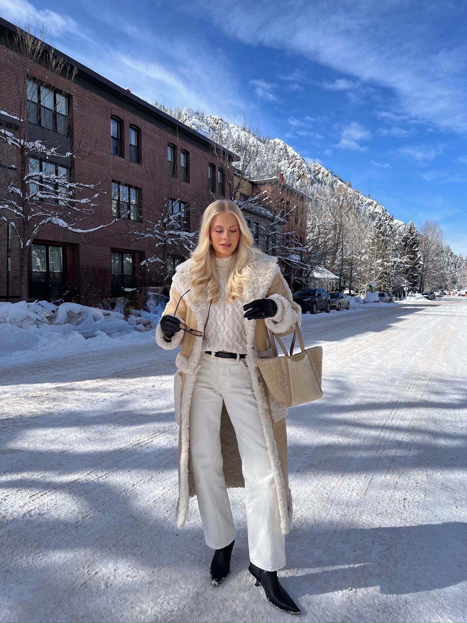 Wearing a small in jacket & sweater, sized up 1 size in jeans, boots are tts, xs/s in belt! Code kathleen15 for a discount on belt! Linking similar sweaters, coats, shoes, and bags! #kathleenpost 

Mountain outfit, ski trip, apres ski, winter outfit, mountain town vibe, aspen look #LTKStyleTip 

#LTKSeasonal #LTKTravel