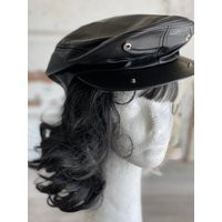 Vintage Newsboy Cap - Black Leather Country Gentleman Taxi Driver Unisex Snap Brim Hat | Etsy (US)