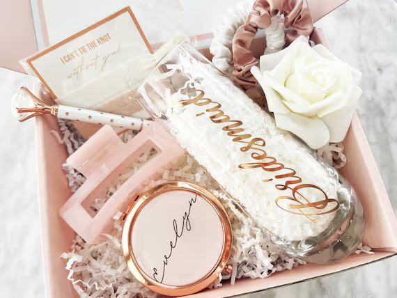 Bridesmaid Proposal Box Personalized Gift Blush Will You Be My - Etsy | Etsy (US)