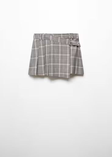 Plaid miniskirt -  Women | Mango USA | MANGO (US)