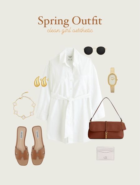 spring outfits, spring outfits 2024, spring outfits amazon, spring fashion, february outfit, casual spring outfits, spring outfit ideas, cute spring outfits, cute casual outfit, date night outfit, date night outfits, black bag, staud bag, cream bag, shoulder bag, vacation outfit, resort outfit, spring outfit, resort wear, oversized button down, steve madden sandals, gold earrings coach bag, coach wallet, brown shoulder bag, white wallet, white button down dress, gold watch, clean girl aestheticc