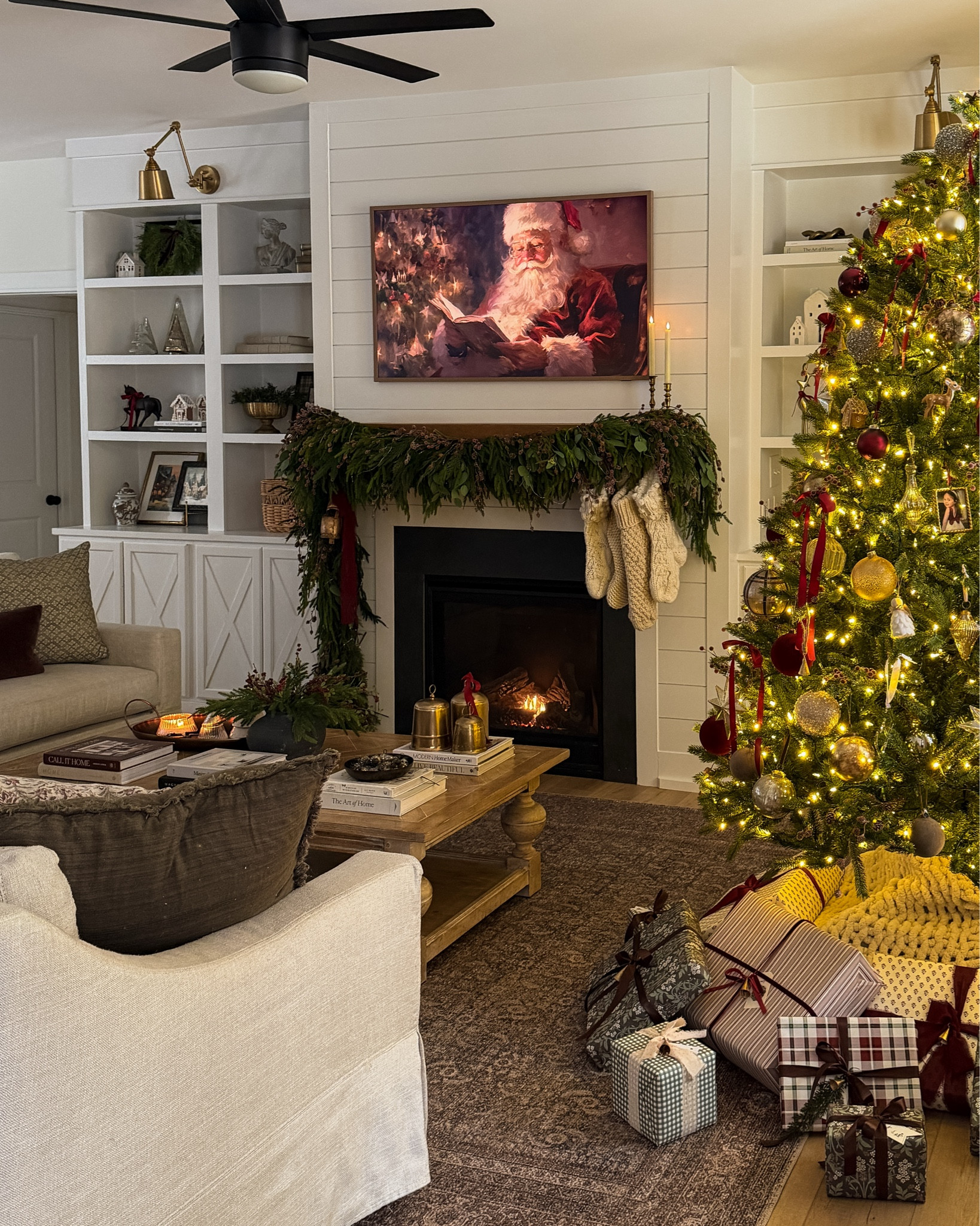 I got a good bulk of our Christmas gifts wrapped! Santa gifts are a whole other story though. 🤣 I’m hoping to start tomorrow! Have you guys started? 

I use fun paper for my kids so not quite the same vibe!

#LTKHoliday #LTKHome