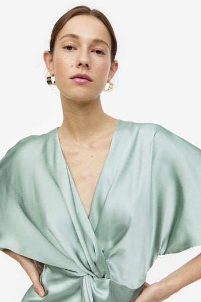 Draped Satin Dress | H&M (US + CA)