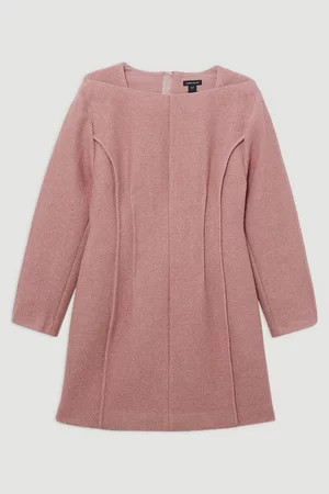 Textured Wool Blend Darted Tailored Mini Dress | Karen Millen UK + IE + DE + NL