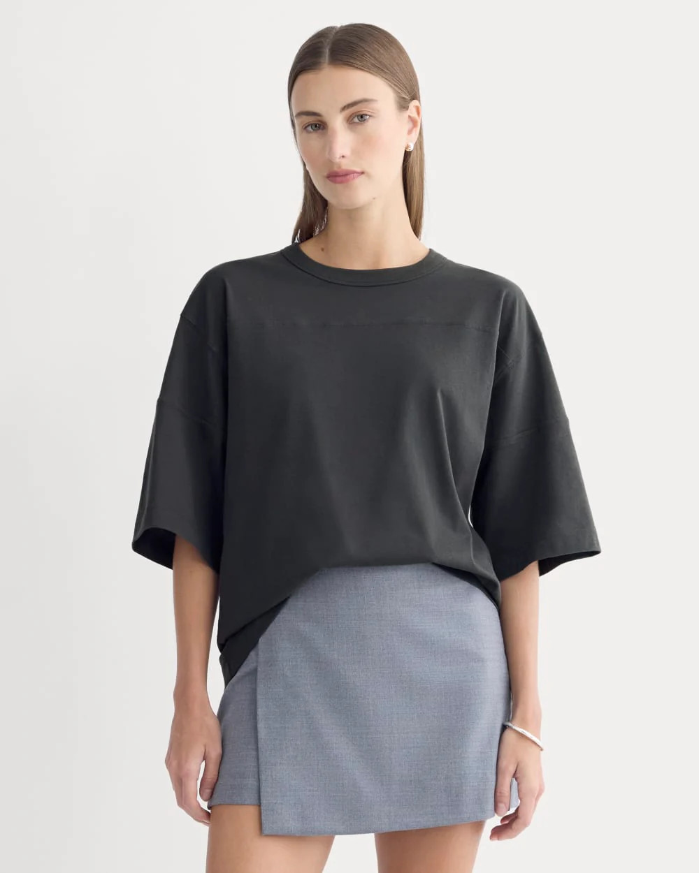 Oversized Varsity Tee in Essential Cotton | Washed Black | Everlane