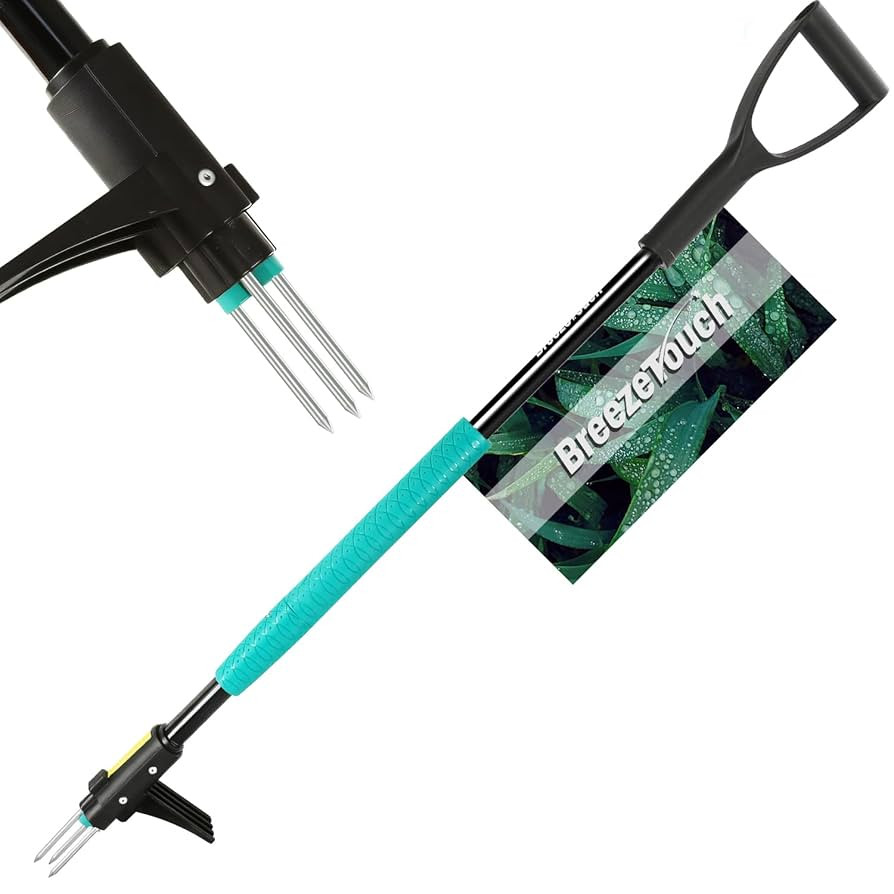 Breeze Touch 39" Weed Pulling Tool, 3-Claw Detachable Weed Puller Tool with Long Handle, Heavy Du... | Amazon (US)