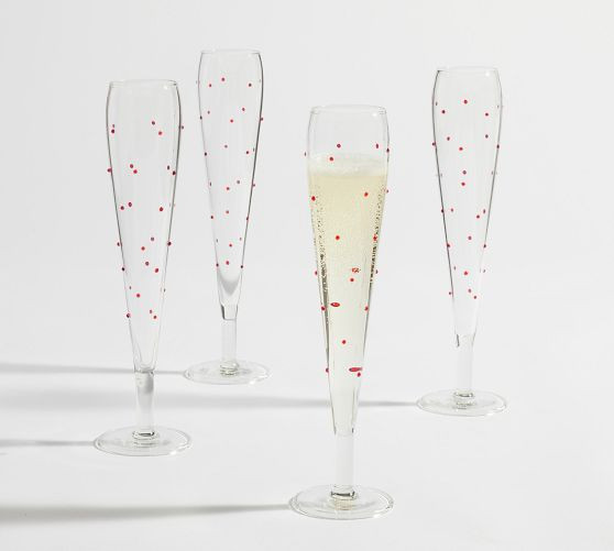 Confetti Celebration Flutes - Set of 4 | Pottery Barn (US)