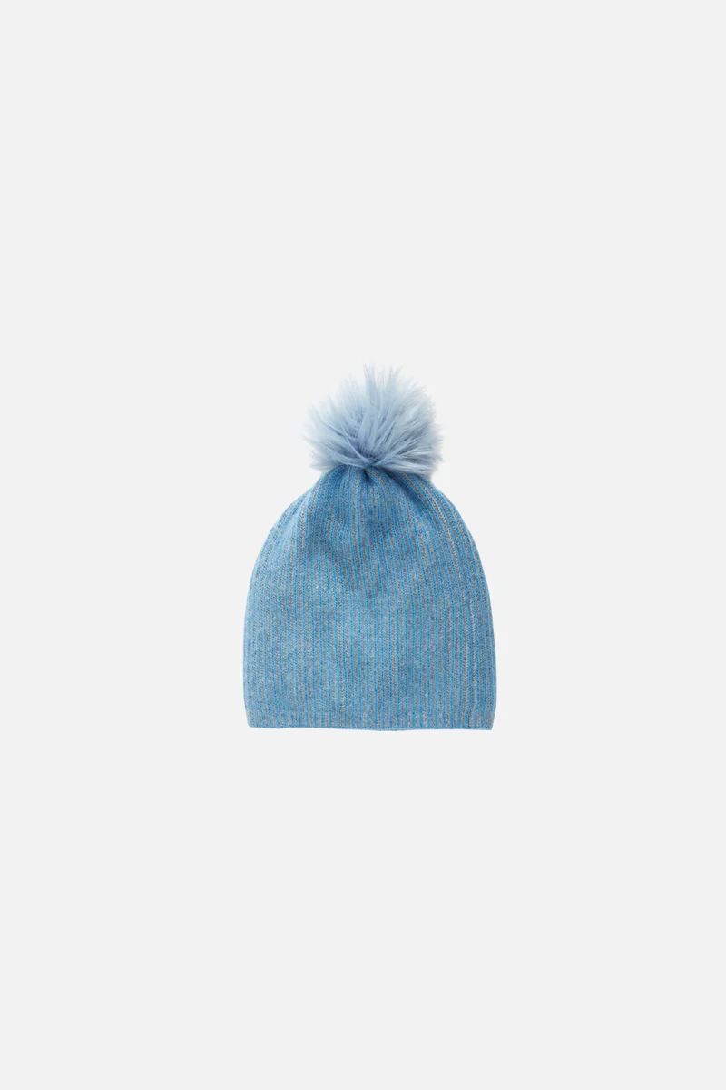 2 Tone Ribbed Cashmere Beanie | Bandier