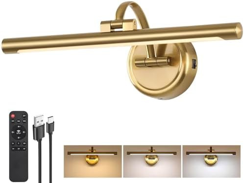Picture Light for Wall,Battery Operated Art Lights for Painting,3 Color Selections and Brightness... | Amazon (US)