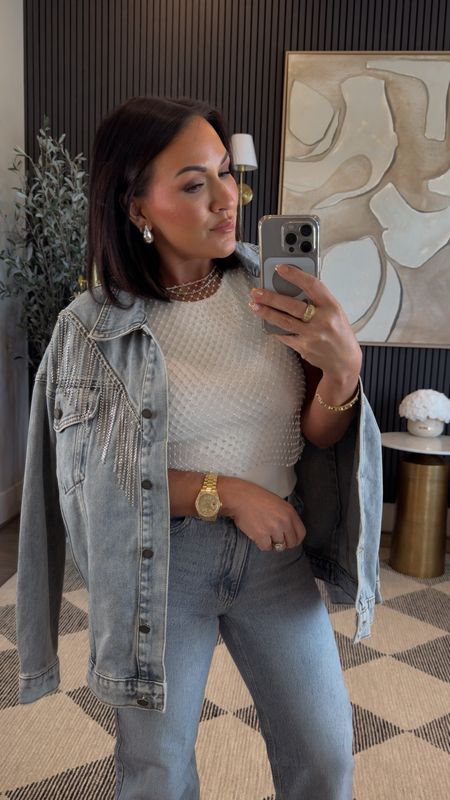 Such a cute fit. 

Use code: LEXIESAVE25 at Vici! 

I’m in a small in tank and jacket 
I’m 5’2, 130 lbs, 34 DD, 25 in waist 

#LTKover40 #LTKfindsunder100 #LTKstyletip
