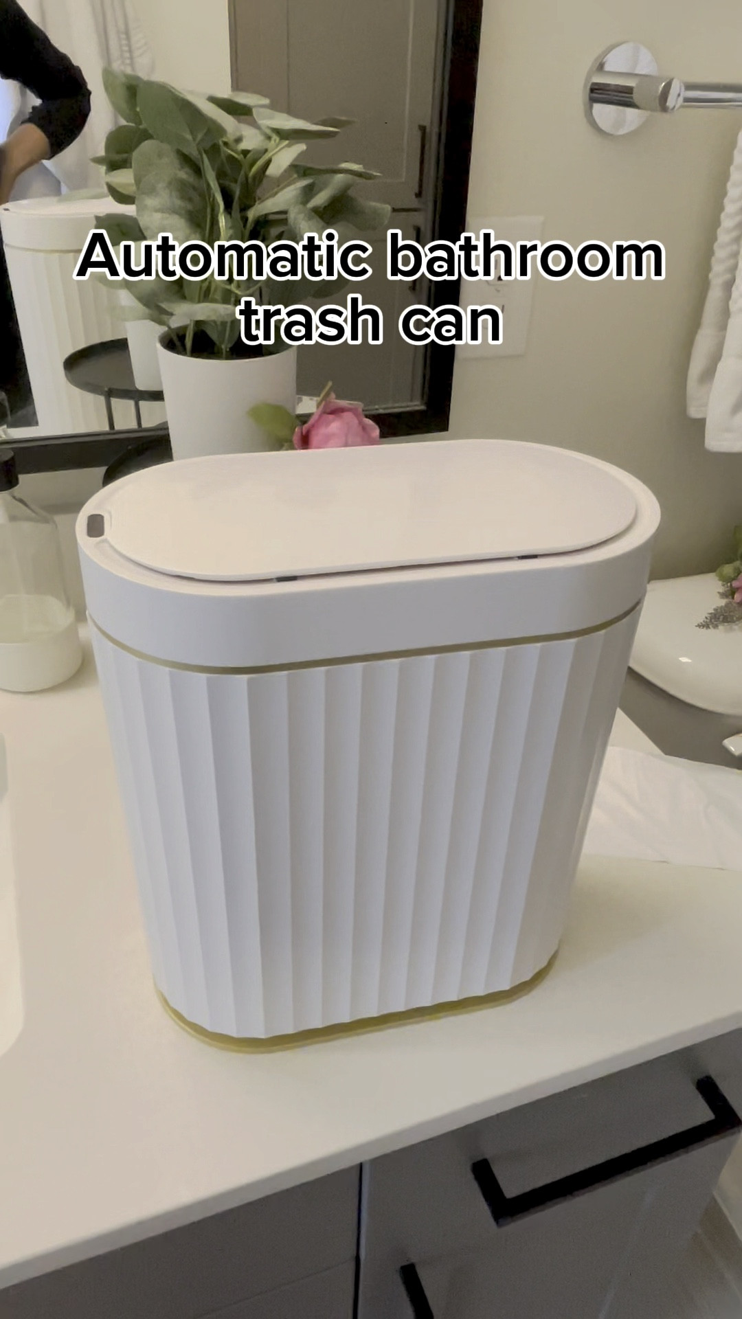 Modern automatic bathroom trash can you need! 

#LTKhome #LTKfindsunder50 #LTKGiftGuide