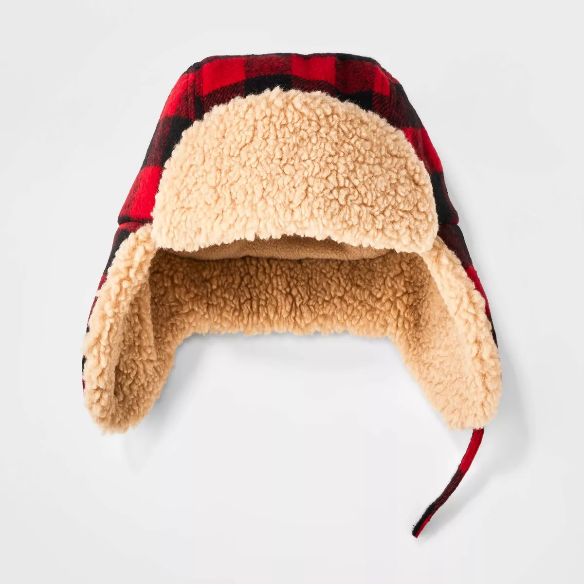 Toddler Boys' Plaid Trapper Hat - Cat & Jack™ Red | Target