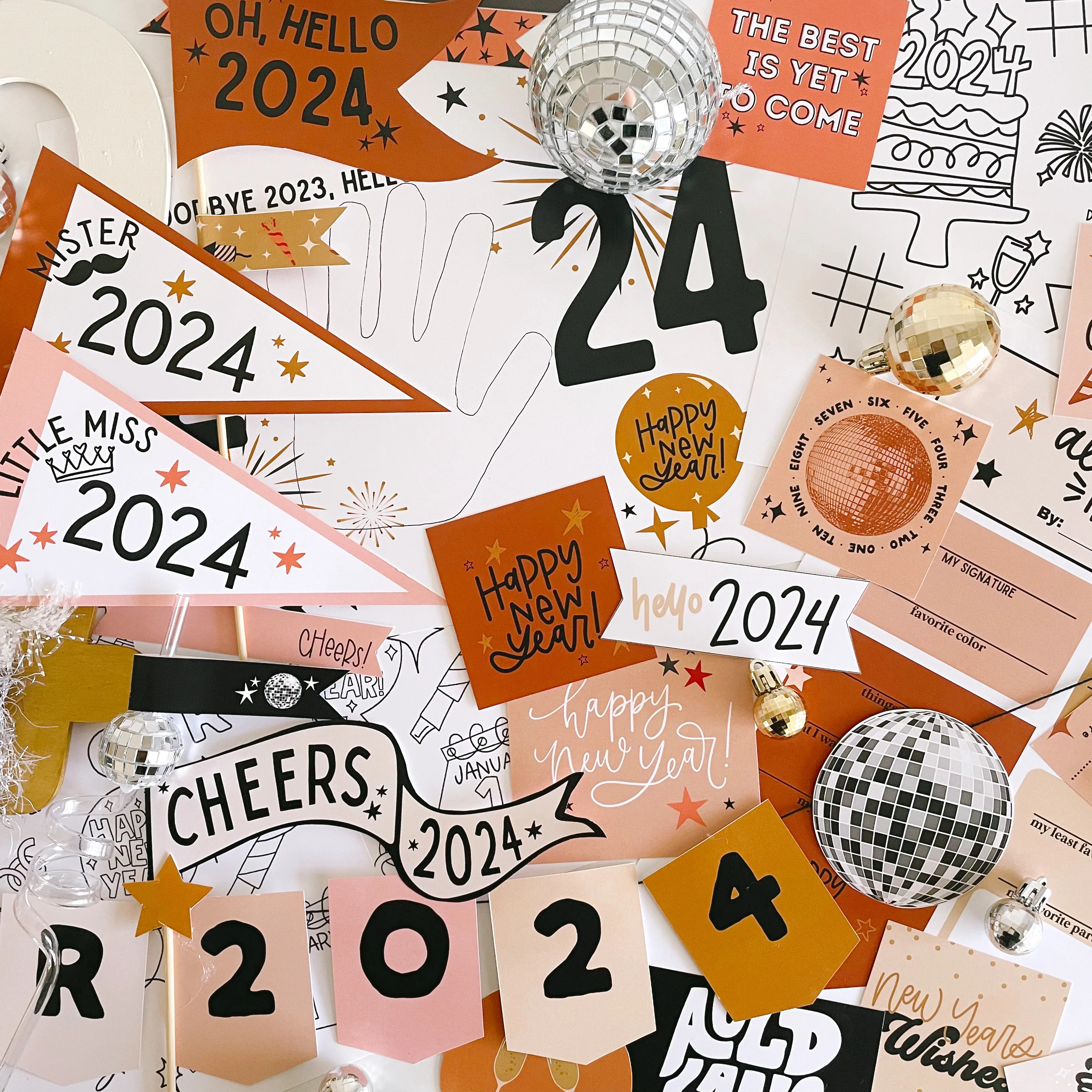 New Years 2024 | Printable Bundle | The Letter Vee