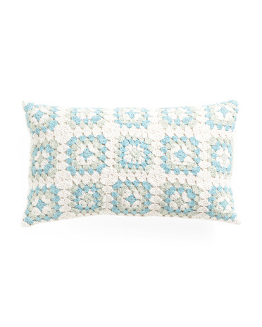 14x24 Crochet Oblong Pillow | TJ Maxx