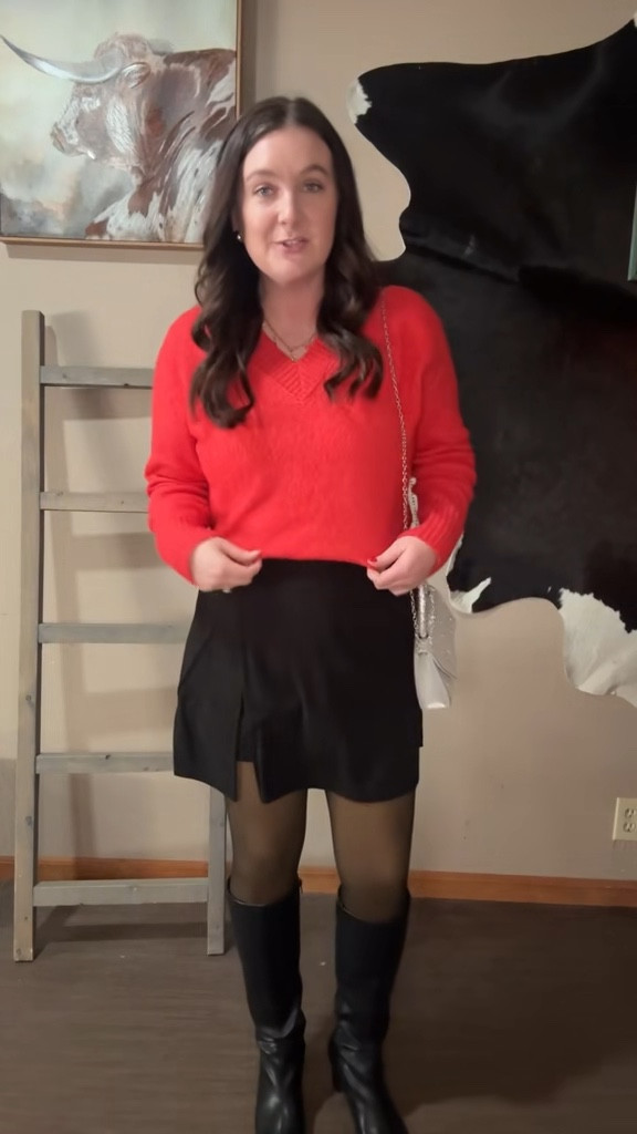 90s Chic Outfit • American Eagle • Amazon 
*skort runs big

#LTKValentine #LTKgrwm #LTKootd