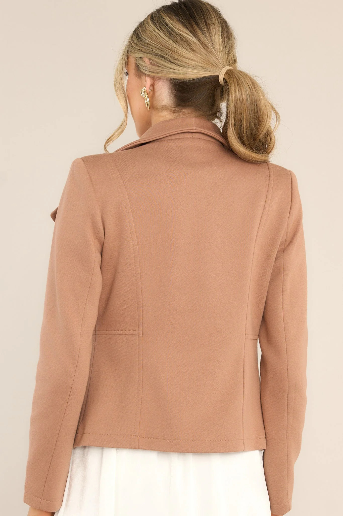 For All Mocha Moto Jacket | Red Dress