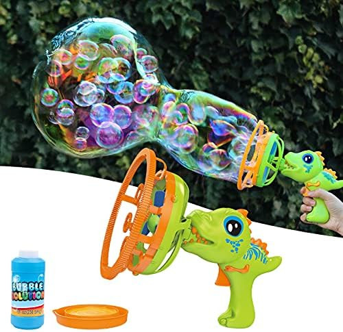 Dinosaur Bubble Gun for Kids 3-8, Bubble Machine Blower Toy (Green) | Bubble-in-Bubble Effect， ... | Amazon (US)
