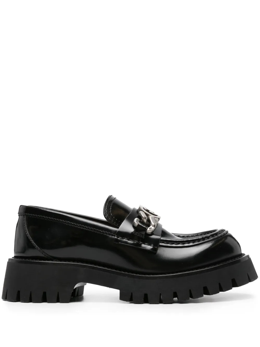 Interlocking G-chain leather loafers | Farfetch Global