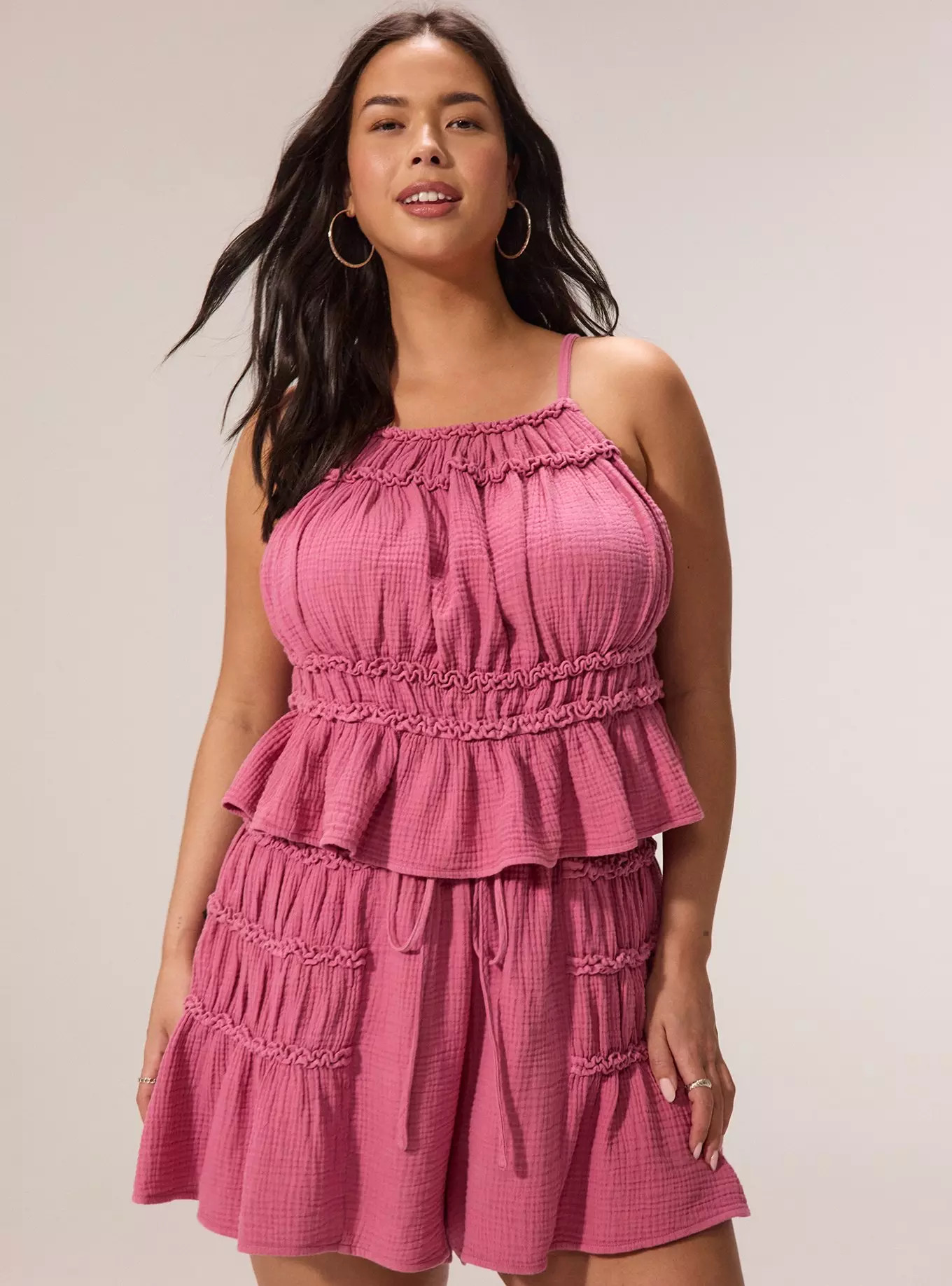 Festi Shirred Detail Tank & Short Set | Torrid (US & Canada)