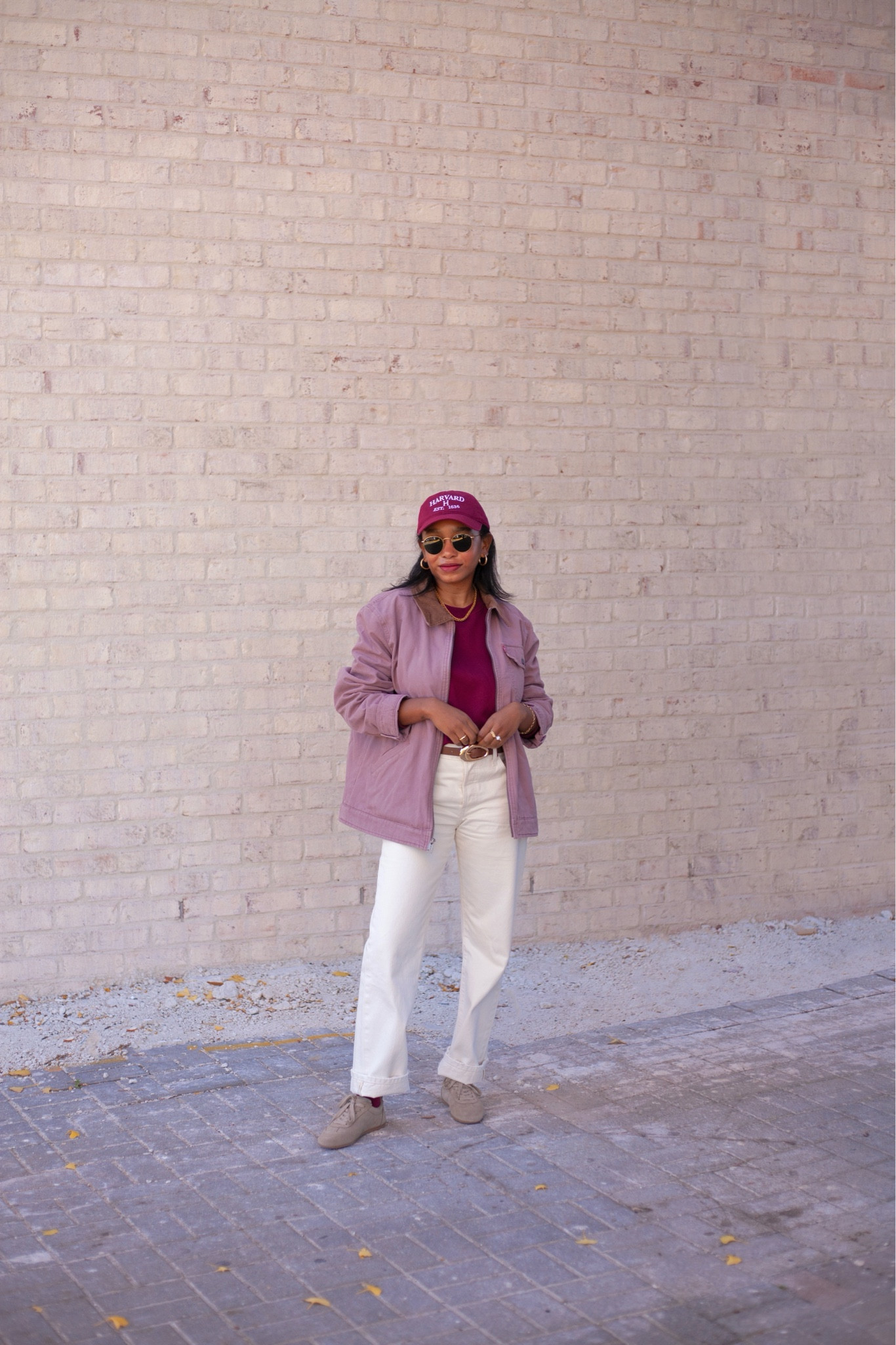 Jacket: size large
Sweatshirt: size small
Jeans: true to size
Sneakers: size down

#LTKStyleTip #LTKFindsUnder100 #LTKSeasonal