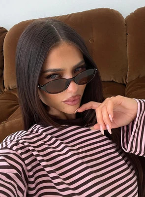 Captivation Oval Sunglasses Brown | Princess Polly US
