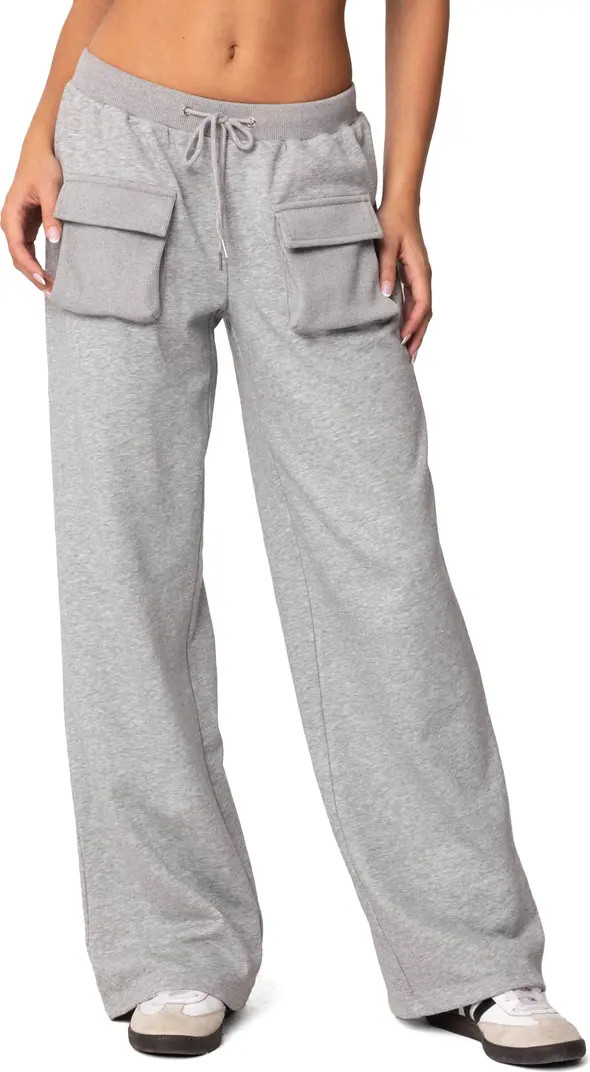 EDIKTED Bailey French Terry Cargo Pants | Nordstrom | Nordstrom
