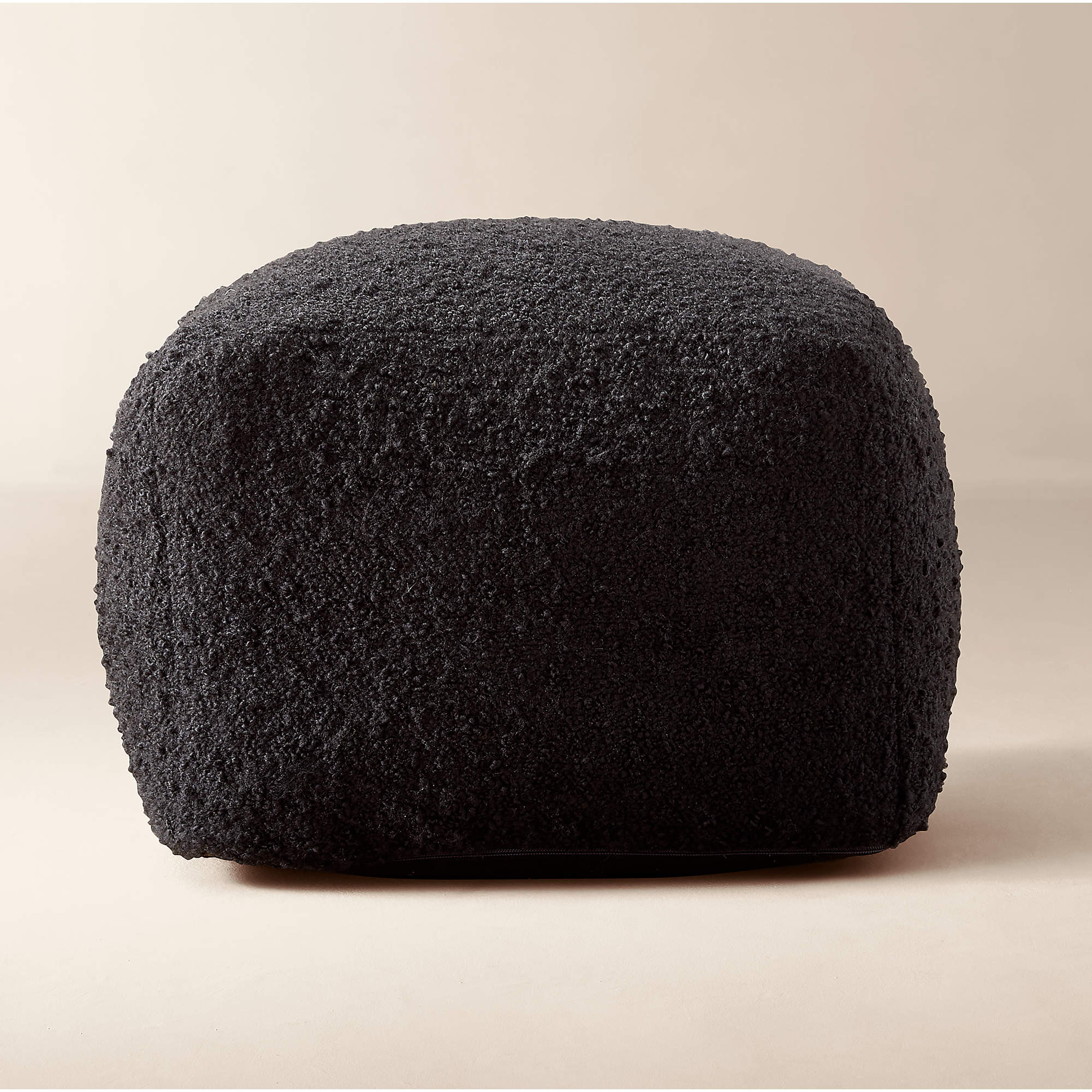 Boucle Black Pouf | CB2 | CB2