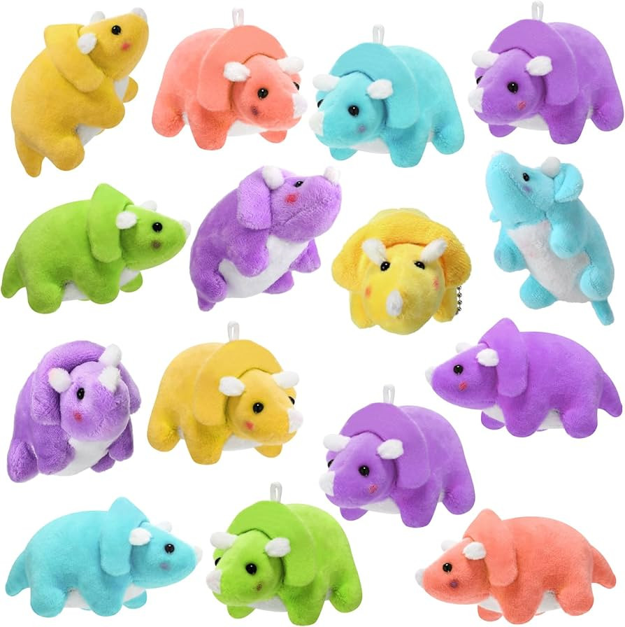 20 Pieces Dinosaur Christmas Keychains Stuffed Animals Bulk, Kawaii Animal Keychains Small Gifts ... | Amazon (US)
