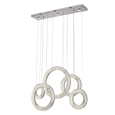 Kostka 5-Light Chrome Dimmable LED Chandelier with Clear Crystal Accents | Wayfair North America