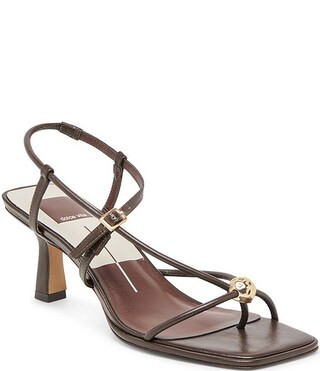 Mylee Leather Strappy Metallic Hardware Dress Sandals | Dillard's