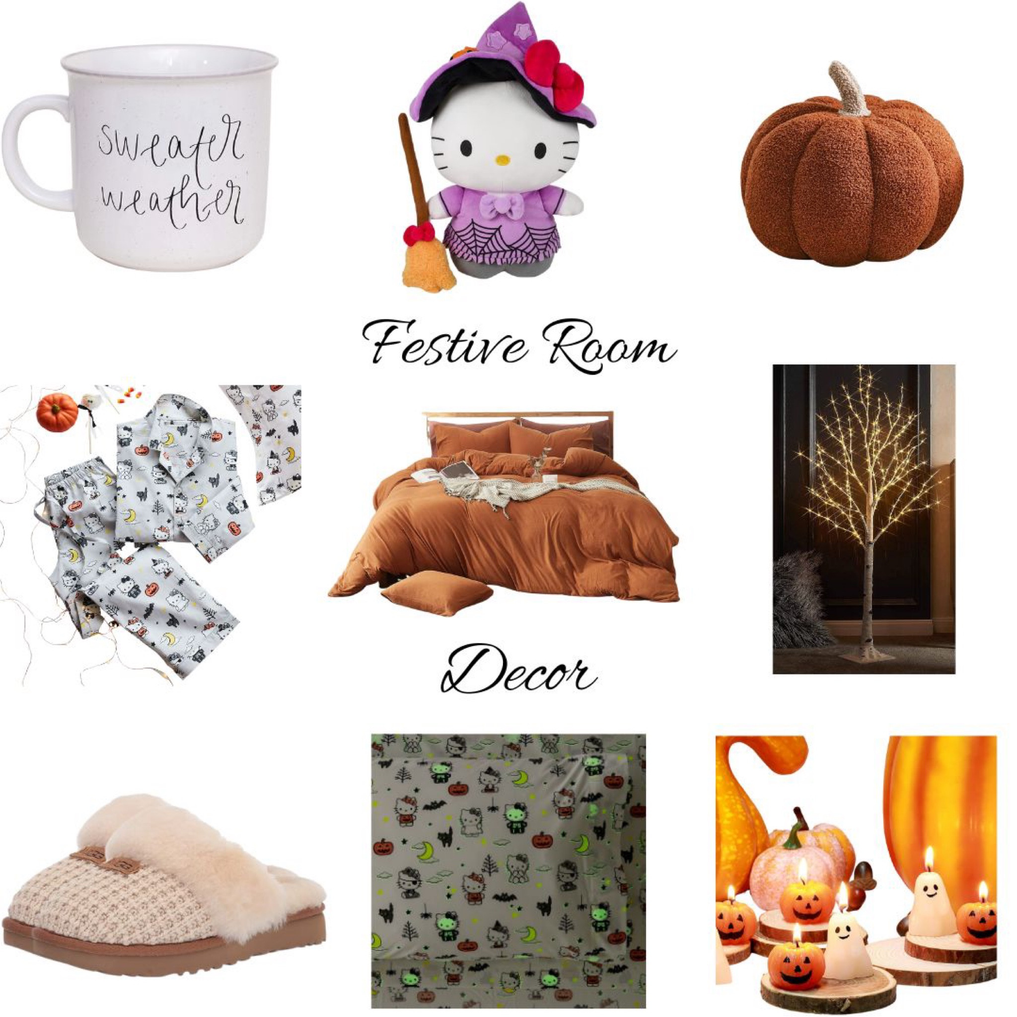 Festive Room Decor Inspo 🍂🎃 feat: Hello Kitty *GLOW* in the dark PJ’s & bed set


festive room, room decor, home decor, fall room design, fall room decor, destive decor, halloween pjs, halloween pajamas, hello kitty, festive home, autumn vibes, cozy fall, seasonal decor, harvest decor, halloween decor, halloween room inspo, fall colors, fall home, autumn accents, spooky season decor, pumpkin decor, halloween home style 

#LTKSeasonal #LTKhome #LTKGiftGuide