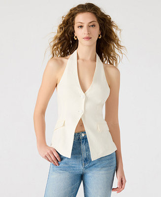 Women's Brielle Button-Front Halter Vest | Macy's